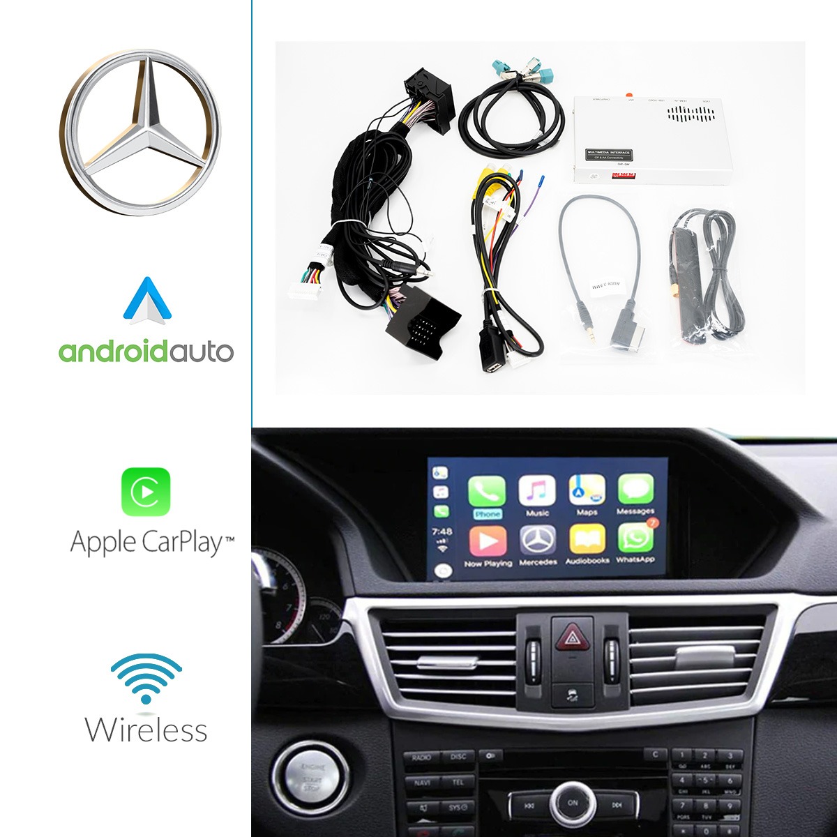 Apple CarPlay & Android Auto Add On for Mercedes Benz C Class